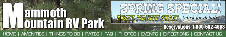 Mammoth Mountain RV Park, Mammoth Lakes, California